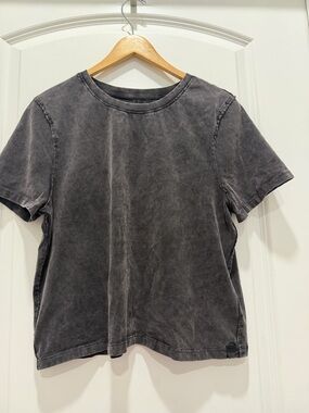 We The Free Faded Charcoal Short Sleeve Tee Free People
